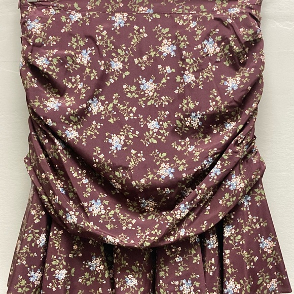 Veronica Beard Silk Taras Merlot Multi Floral Mini Skirt 8 NWT - Picture 3 of 11